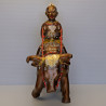 S/n:603 LP Yam 2551 KuManThong Ride Cow Statue Wat Sam Ngam