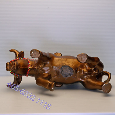 S/n:603 LP Yam 2551 KuManThong Ride Cow Statue Wat Sam Ngam
