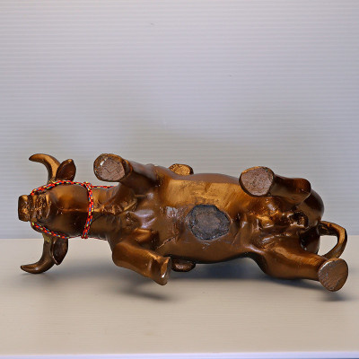 S/n:603 LP Yam 2551 KuManThong Ride Cow Statue Wat Sam Ngam