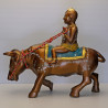 S/n:603 LP Yam 2551 KuManThong Ride Cow Statue Wat Sam Ngam