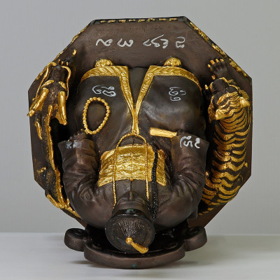 阿赞苏滨第一批，二哥丰金身，佛历 2553 额外手写护身符