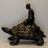 Late LP Liew, Wealthy Tortoise 5 Inches Base Statue 2556 Wat RaiTangThong