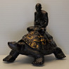 Late LP Liew, Wealthy Tortoise 5 Inches Base Statue 2556 Wat RaiTangThong