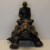 Late LP Liew, Wealthy Tortoise 5 Inches Base Statue 2556 Wat RaiTangThong