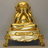 LP Koon 2556 Phra Pidta Gold Pasted Statue 22cm S/n:49 Made 100
