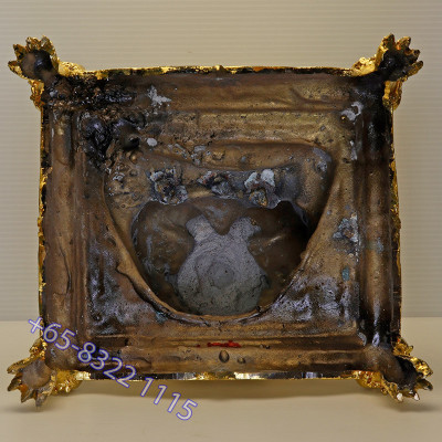 LP Koon 2556 Phra Pidta Gold Pasted Statue 22cm S/n:49 Made 100