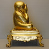 LP Koon 2556 Phra Pidta Gold Pasted Statue 22cm S/n:49 Made 100