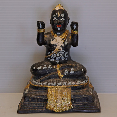 LP Yam 2552 KuManThong Statue 13.5cm, Handwritten Talisman, Wat Sam Ngam
