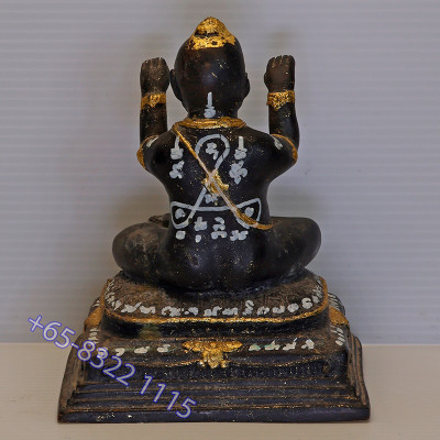 龙莆炎佛历2552,古曼童金身13.5cm,手写护身符Wat Sam Ngam靈童佛寺