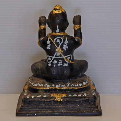 LP Yam 2552 KuManThong Statue 13.5cm, Handwritten Talisman, Wat Sam Ngam