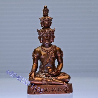 S/n:83 Made 999 LP ThongDam 9 Face Millionaire Buddha 6.1cm, 2560