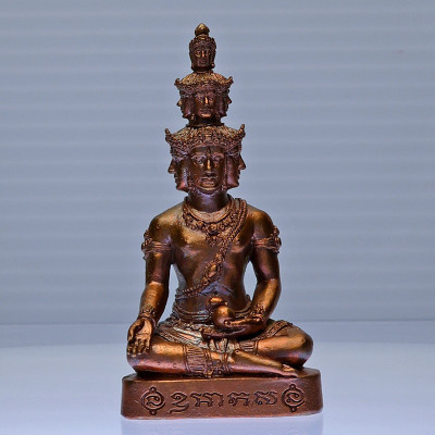 S/n:83 Made 999 LP ThongDam 9 Face Millionaire Buddha 6.1cm, 2560