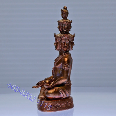 S/n:83 Made 999 LP ThongDam 9 Face Millionaire Buddha 6.1cm, 2560
