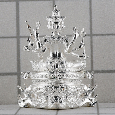 LP Noppawan Wat Senanimit 2568 Phra Prom Silver Plated 2.8cm