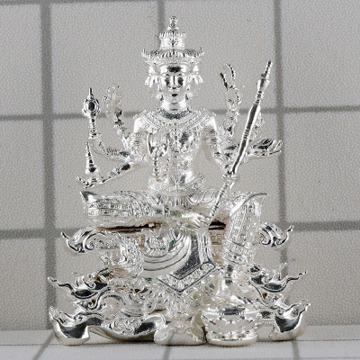 LP Noppawan Wat Senanimit 2568 Phra Prom Silver Plated 2.8cm