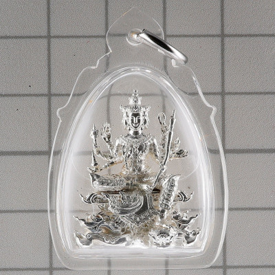 LP Noppawan Wat Senanimit 佛历2568，四面佛镀银 2.8cm