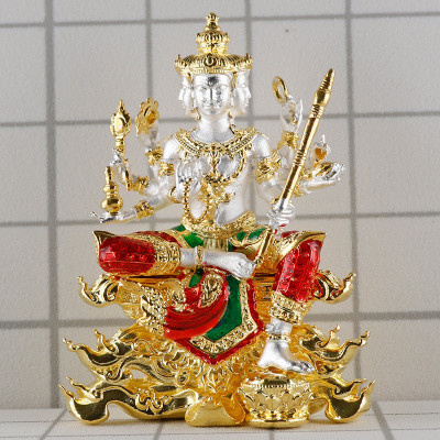 LP Noppawan Wat Senanimit 佛历2568，四面佛 镀金3.9cm