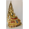 S/n:580 Phra Buddha ChinNaRat 5 Inches Lap Statue, Wat Yai 2568 Gold Leaf Pasted