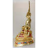 S/n:580 Phra Buddha ChinNaRat 5 Inches Lap Statue, Wat Yai 2568 Gold Leaf Pasted