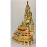 S/n:580 Phra Buddha ChinNaRat 5 Inches Lap Statue, Wat Yai 2568 Gold Leaf Pasted
