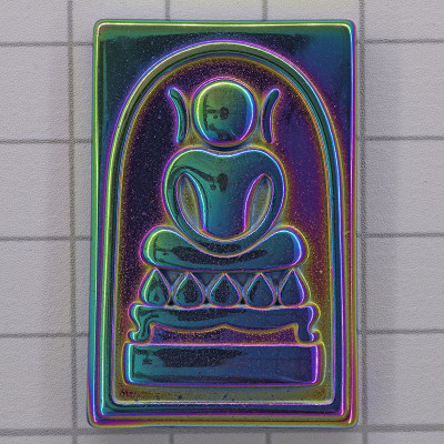 Made 199 KruBa Baeng 2568 Phra Somdej Kaiser Rainbow Plated 4.3cm