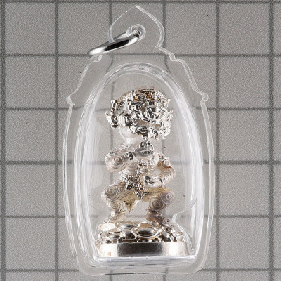 KB KhamFan 2562 Sihuhata Silver Plated 3.1cm, Takrut 四耳五眼