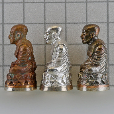 Made 599 S/n:470 LP Thuad Wat SaiKow 2558, Silver, Silver Base with Kring