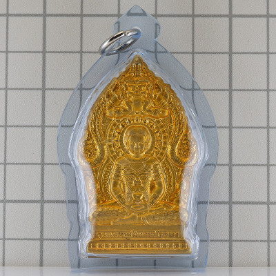 坤平将军，佛历2558，Wat Pa LeLai，镀金5.1cm