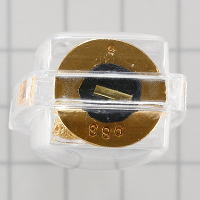 KuBa BoonMa 90yrs Old 2556 SiHuHaTa, Takrut, Gold Plated 3.2cm