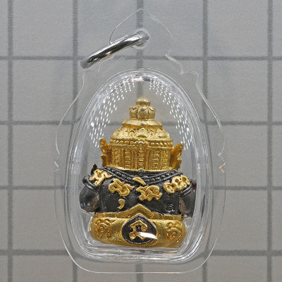 Ajahn Subin 2566 Phra Rahu 3k Gold Plated 2.2cm