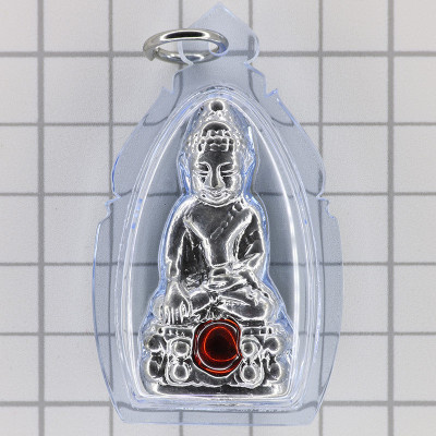 LP Yai 2563 Phra Kring Red Naga Eye Silver Leklai 4.2cm
