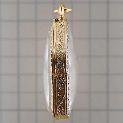 LP Namfon Wat Phailom 佛历2552 帕坤平 银质4cm，意大利镀金外壳