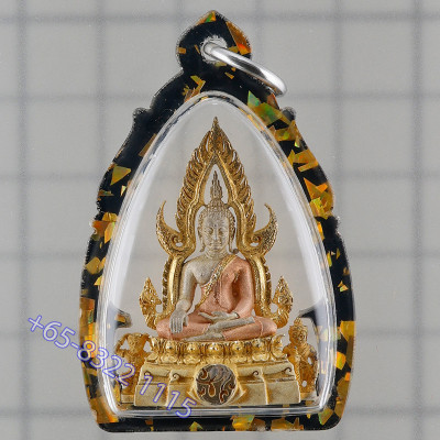 拉玛九国王版，成功佛，佛历2548大法会高僧加持，银3.5cm Wat Yai & Wat Phra Kaew