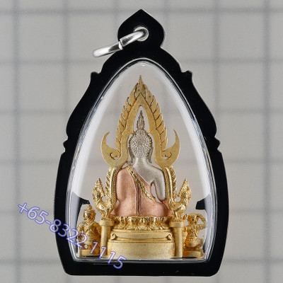 拉玛九国王版，成功佛，佛历2548大法会高僧加持，银3.5cm Wat Yai & Wat Phra Kaew