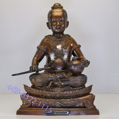 Made 500 S/n:129 LP Hong 2554 Thep Kuman Statue 25cm Money Bag...
