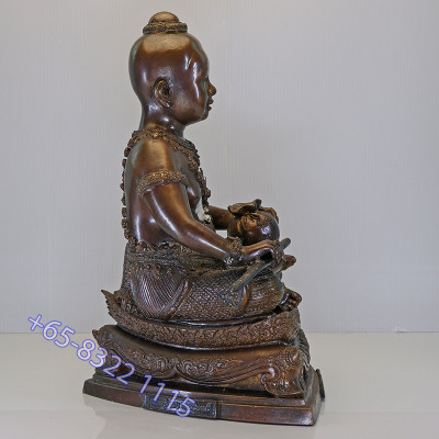 Made 500 S/n:129 LP Hong 2554 Thep Kuman Statue 25cm Money Bag & Sword Version
