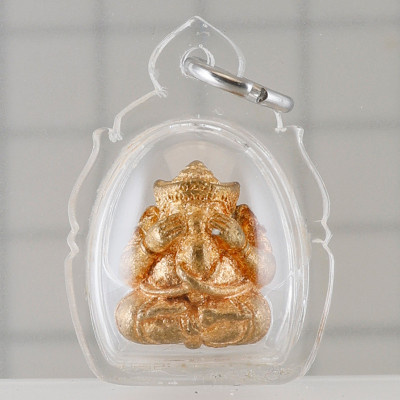 LP Hong 2553 Phra PiKaNet Pidta Gold Plated 2cm Wat SuSanThungMon