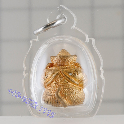 LP Hong 2553 Phra PiKaNet Pidta Gold Plated 2cm Wat SuSanThungMon