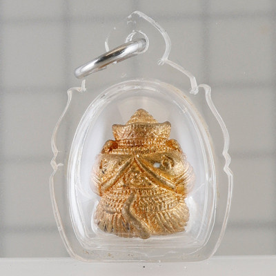 LP Hong 2553 Phra PiKaNet Pidta Gold Plated 2cm Wat SuSanThungMon
