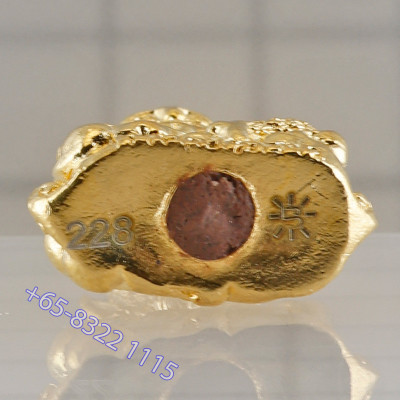 KB BoonYang & Ajahn Subin 2565 SiHuHaTa Gold Plated 3cm Made 1999