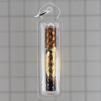 1st Batch LP Inn 2558 Snake Takrut Gold Pasted in Charming Oil 4.5cm