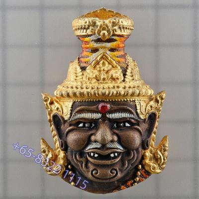 龙普年加持 3 个月佛历2551 ，鲁士，贴金4.8cm 银打固