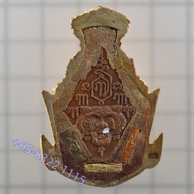 龙普年加持 3 个月佛历2551 ，鲁士，贴金4.8cm 银打固