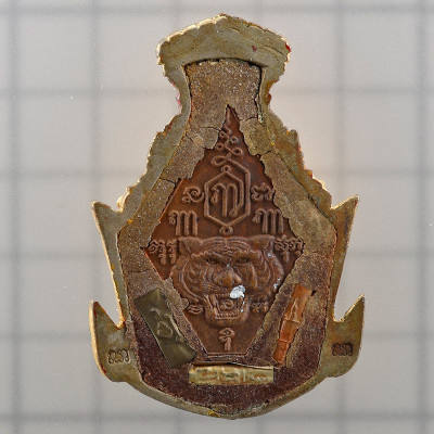 龙普年加持 3 个月佛历2551 ，鲁士，贴金4.8cm 银打固