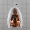 药师佛，Wat Khao Aor LP Glun & 阿赞坤潘，佛历2545加持，九宝铜混合金，银底编号：390