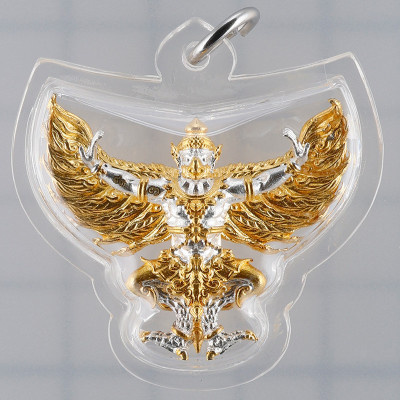 Mass Chanted Wat Krut 2567 Phaya Krut Gold Silver Plated 3.5cm