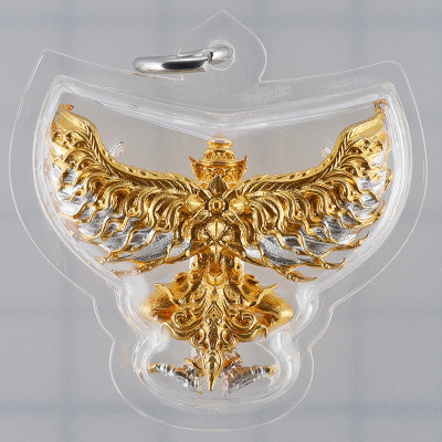 Wat Khrut 名僧加持佛历2567 Phaya Krut 镀金银 3.5cm