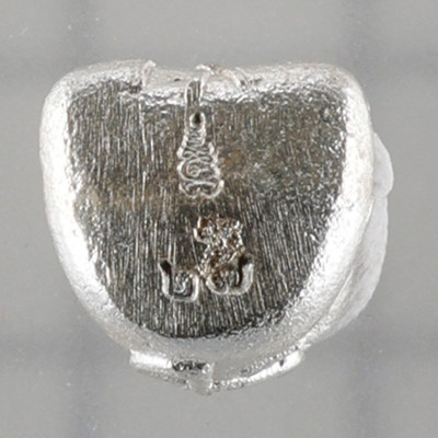 Wat KhaoOr 9 Famous Master Chanted 2557 Phra Pidta Silver 2.2cm