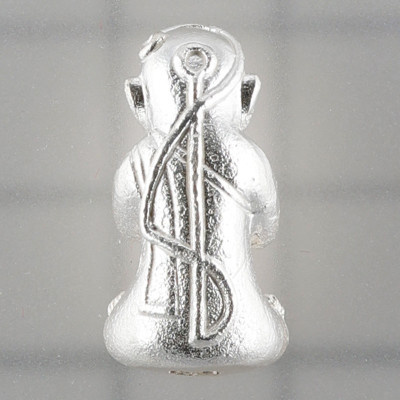 Wat KhaoOr 9 Famous Master Chanted 2557 Phra Pidta Silver 2.2cm