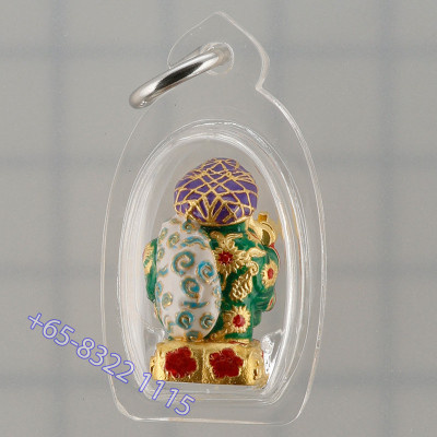 Phra 大黑天财神 ChaoSua 2567 KruBa Chai Ya, Gold Plated Longya 1.9cm